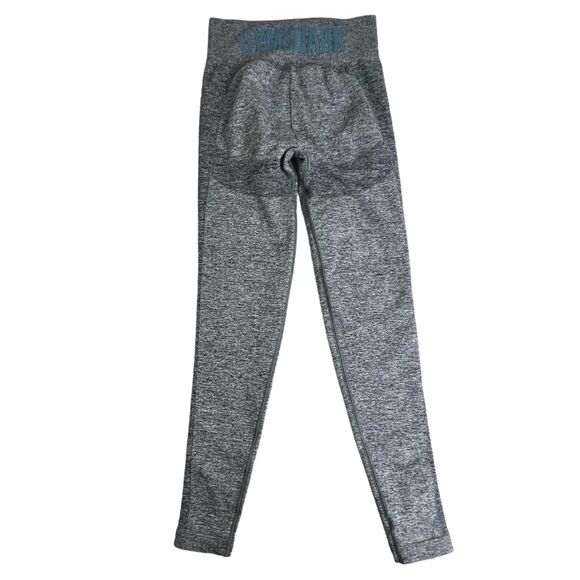 Gymshark Womens Gray Spell Out 7/8 Leggings Medium - Picture 3 of 9